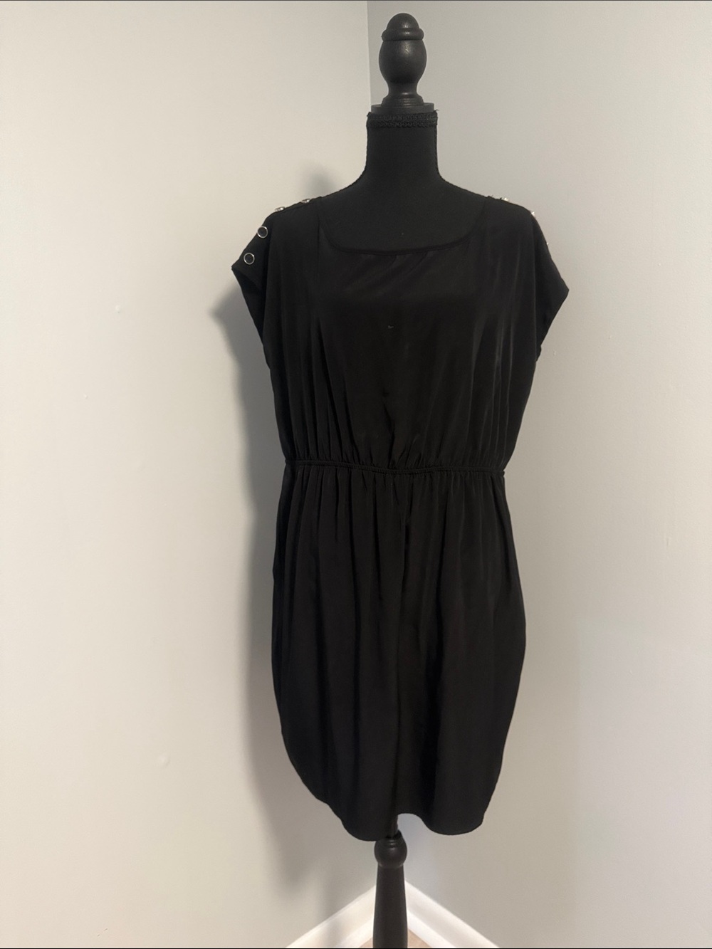 Black Dress with Grommet Details